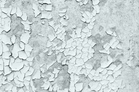 Gray texture of old cracked paint, grunge background.の写真素材