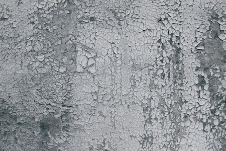 Gray texture of old cracked paint, grunge background.の写真素材