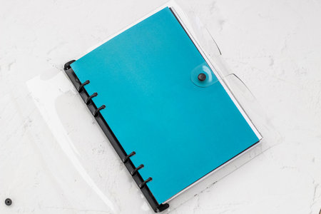 Notepad, diary, study concept, time management.の写真素材