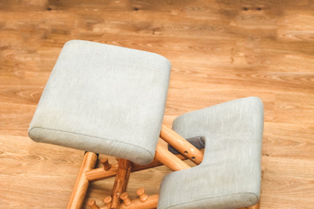 Orthopedic massage chair for posture correction.の写真素材