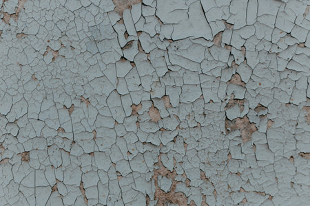 Gray texture of old cracked paint, grunge background.の写真素材