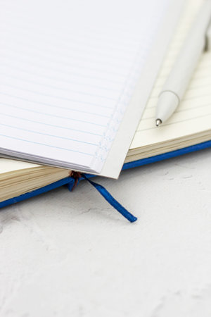 The pen lies in the notebook, the concept of study, time management.