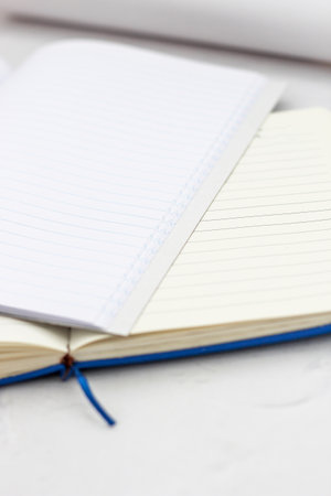 Notepad, diary, study concept, time management.の写真素材
