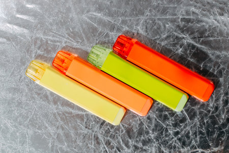 Multicolored multi-use electronic vape cigarettes.の写真素材