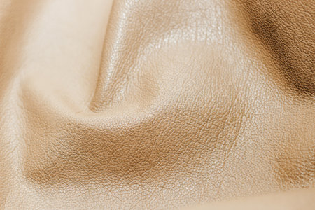 Brown leather jacket texture, genuine soft leather.の写真素材