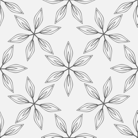 Seamless pattern of winter snowflakes on a white backgroundのイラスト素材