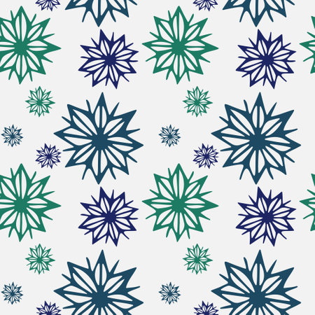Seamless pattern of winter snowflakes on a white backgroundのイラスト素材
