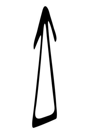 hand drawn doodle arrow pointer design symbolのイラスト素材