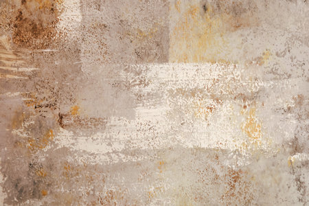 This artwork showcases a harmonious blend of neutral tones and textures perfect for enhancing modern interiors or artistic spaces.の写真素材