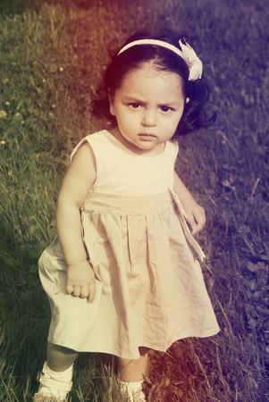 The little girl, the babyの写真素材