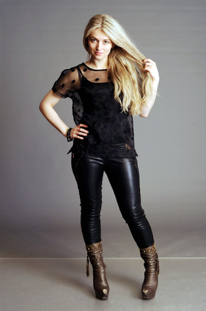 blonde, girl with long hair, blondinska with long hair, girl with blue eyes, beautiful blonde,の写真素材