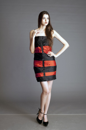 dress, girl in a dress, beautiful girl, fashionable clothes, fashion, fashionable dress, women's clothingの写真素材