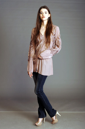 dress, girl in a dress, beautiful girl, fashionable clothes, fashion, fashionable dress, women's clothingの写真素材