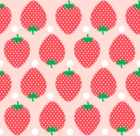 seamless strawberry backgroundのイラスト素材