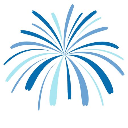 Blue Fireworksのイラスト素材