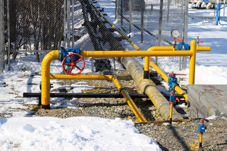 Gas pipes and engineering constructionsの写真素材