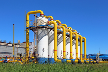 The equipment at gas-compressor stationのeditorial素材