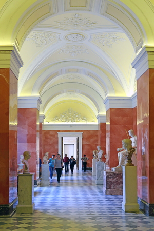 Saint Petersburg, RUSSIA - MAY 06, 2017: The hall of the emperor Octavian Augustus in the Hermitage