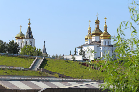 Tyumen, RUSSIA-AUGUST 14, 2018: the Holy Trinity men's monasteryのeditorial素材