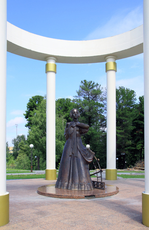 TOBOLSK, RUSSIA-JULY 08, 2011: memorial to the wives of the Decembrists, who were in exile with their husbands revolutionaries in Siberiaのeditorial素材