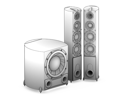 3D Audio acoustics system HI-FIの写真素材