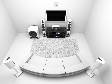 The Room with hi-end audio system TVの写真素材