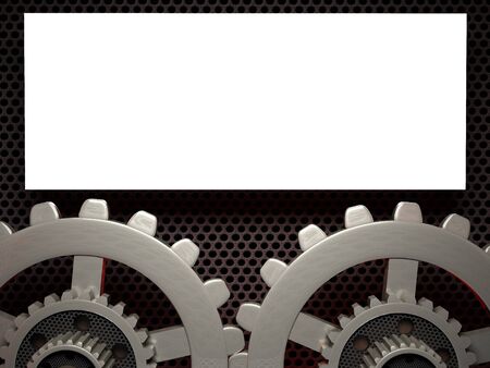 Abstract gear background - vector illustration 3Dの写真素材