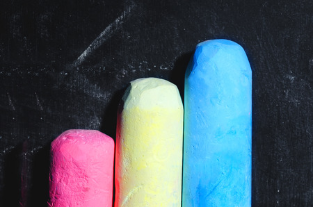 Colorful chalk pastels , finance business graphの写真素材