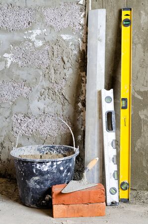 concept Repair or renovation  wall homeの写真素材