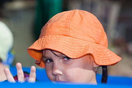 Girl in a bath\rの写真素材