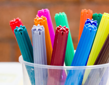 Colourful maker pensの写真素材