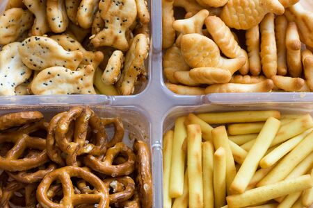 Closeup bread sticksの写真素材