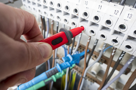 reviewing the electrical conducting deviceの写真素材