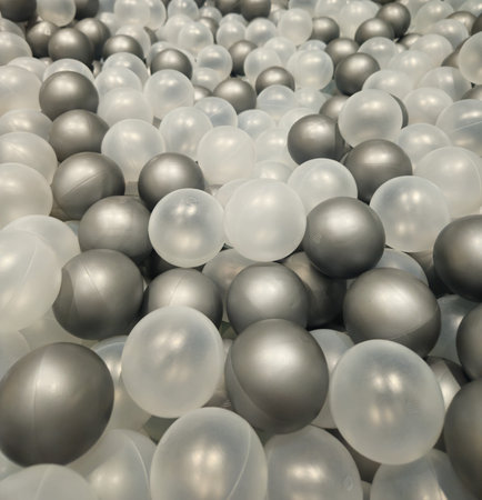 Background of white and silver balloons. Background of white and silver balloons.の写真素材