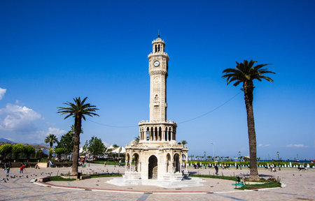 Izmir clock tower which was located in Konak square のeditorial素材