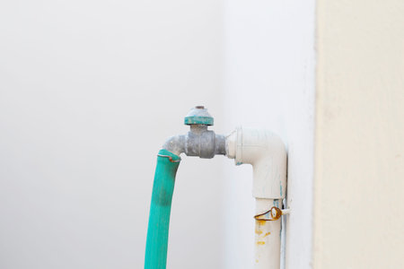 Old valve and rubber tube