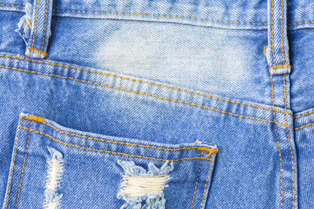 Back pocket jean empty for fill something idea concept background with copyspaceの写真素材