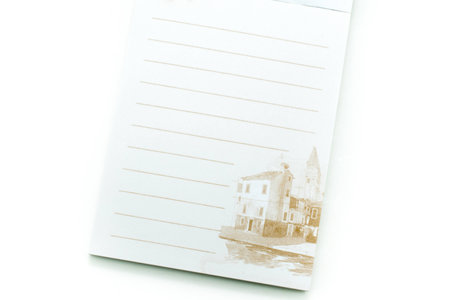 page ripped off from the note paper isolated On White Backgroundの写真素材