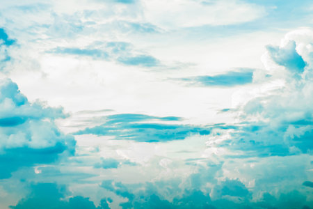 Strong cloudy in the sky background