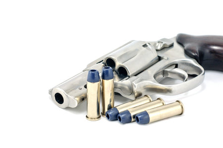 Revolver gun and bullets 