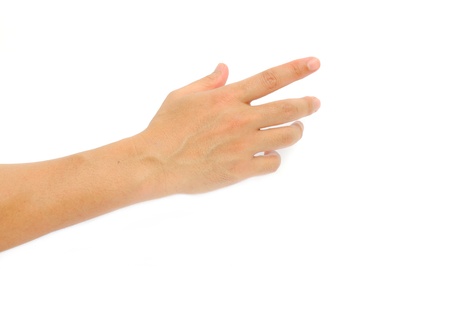Hand symbol with isolated white backgroundの写真素材