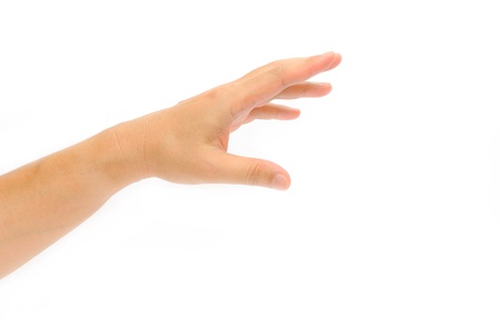 Hand symbol with isolated white backgroundの写真素材