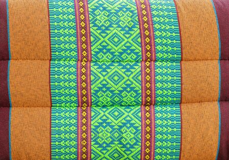 Colorful thai native handmade cotton texture backgroundの写真素材