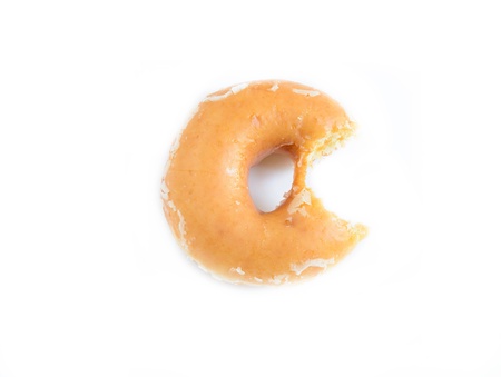 Donut with isolated white backgroundの写真素材