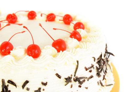 Cake with isolated white background