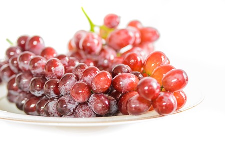 Red grapes with isolated white の写真素材