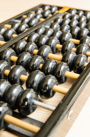 Ancient Chinese abacus old calcutateの写真素材