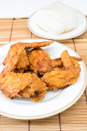 Fried Chicken with rice,thai foodの写真素材