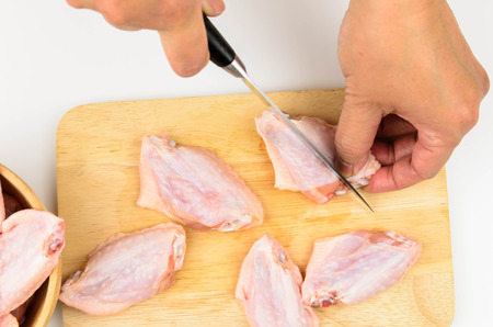 Fresh chiken meat prepare for cookingの写真素材