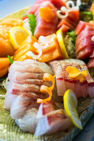 Sashimi set,fresh fish japanes foodの写真素材